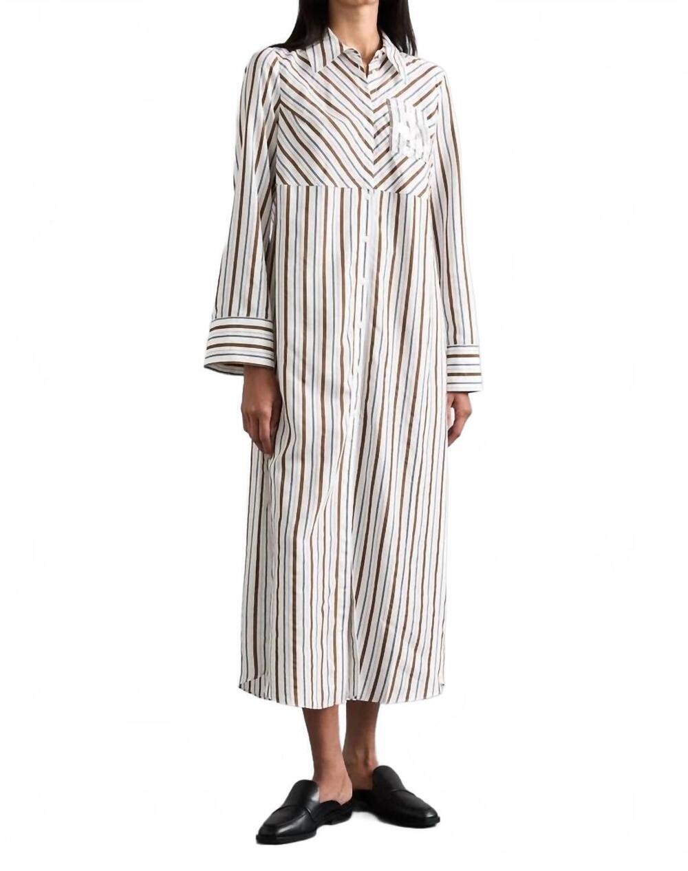 NEW BAUM UND PFERDGARTEN adena dress in white sequins stripe